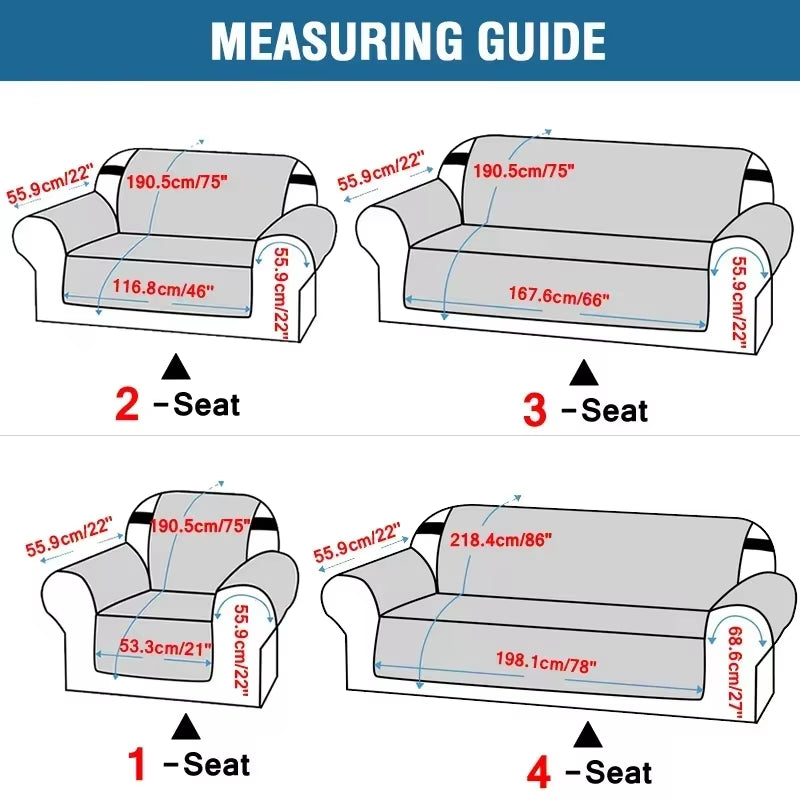 1 2 3 4 Seater Water Proof Sofa Cover Sofa Mat Kids Sofa Mat Pet Dog Couch Slipcovers for Living Room Furniture Protector Covers